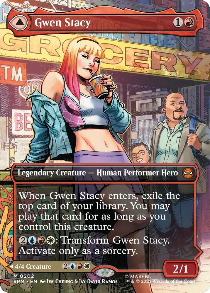 Gwen Stacy (0202) (Borderless) - Marvel's Spider-Man (SPM) Marvel's Spider-Man FOIL