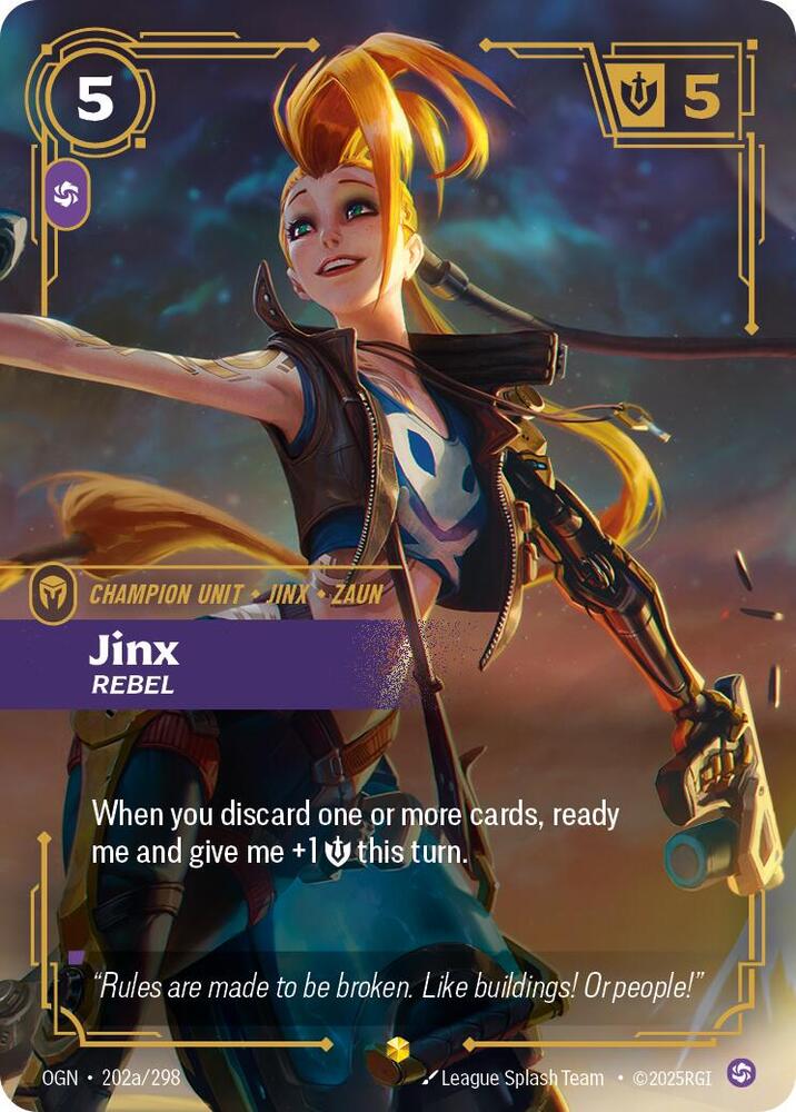 Jinx - Rebel (Alternate Art) - Origins (OGN) Origins