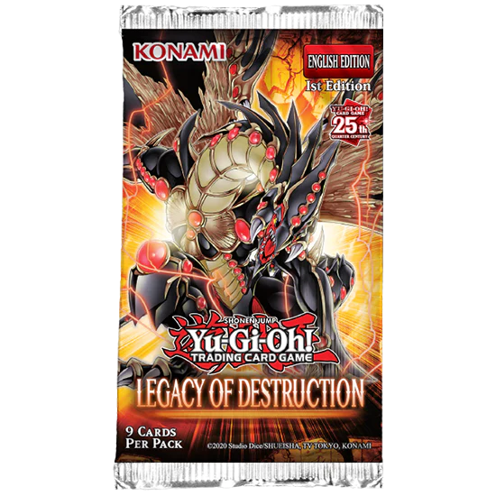 YUGIOH - LEGACY OF DESTRUCTION BOOSTER PACK - 1ST EDITION