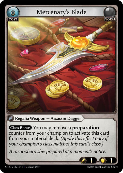 Mercenary's Blade - Mercurial Heart (MRC) Mercurial Heart FOIL