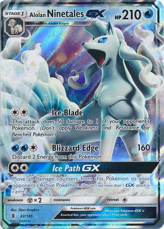 ALOLAN NINETALES GX - 22/145 - ULTRA RARE