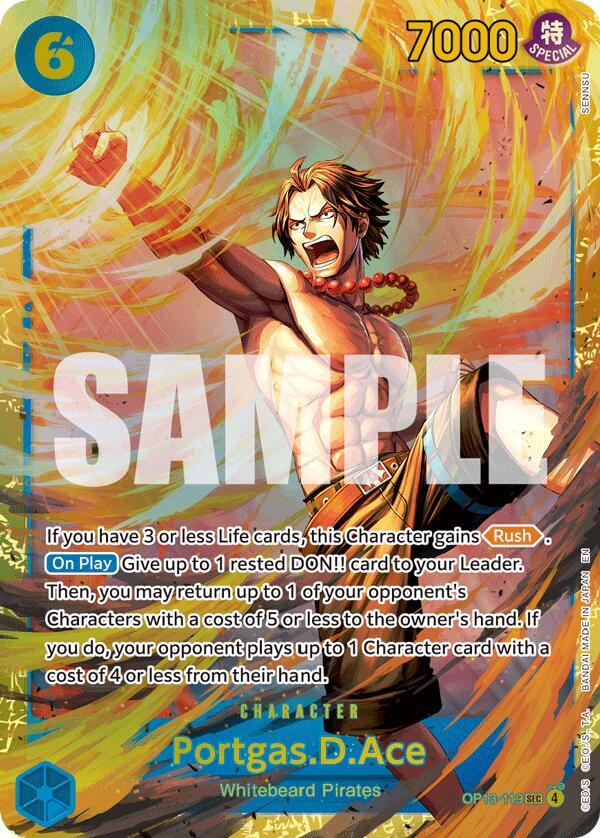 Portgas.D.Ace (119) - Carrying On His Will (OP13) Carrying On His Will NM