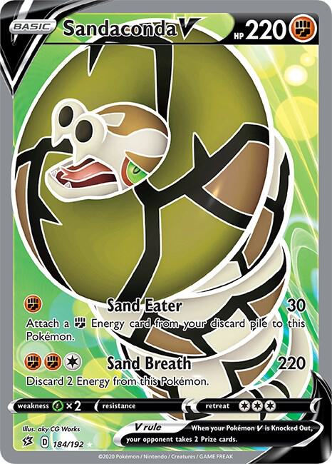 Sandaconda V (Full Art) - SWSH02: Rebel Clash (SWSH02) NM