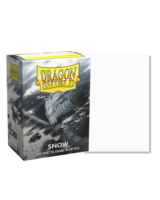 DRAGON SHIELD - 100CT STANDARD SIZE - DUAL - SNOW MATTE