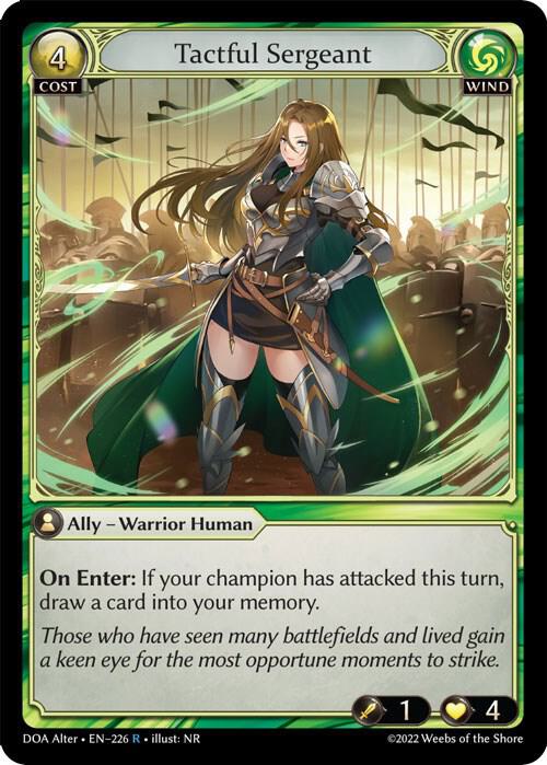 Tactful Sergeant - Dawn of Ashes Alter Edition (DOA Alter) Dawn of Ashes Alter Edition