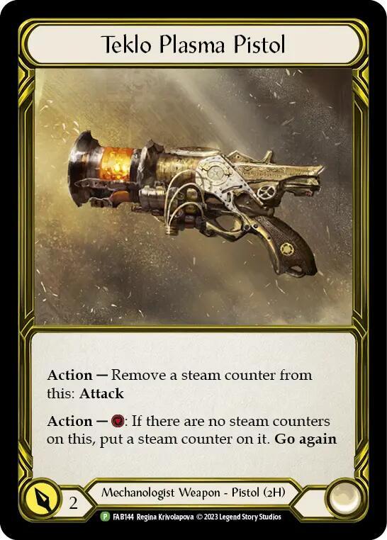 Teklo Plasma Pistol (Golden) - FAB144 - Flesh and Blood: Promo Cards (PR) NM