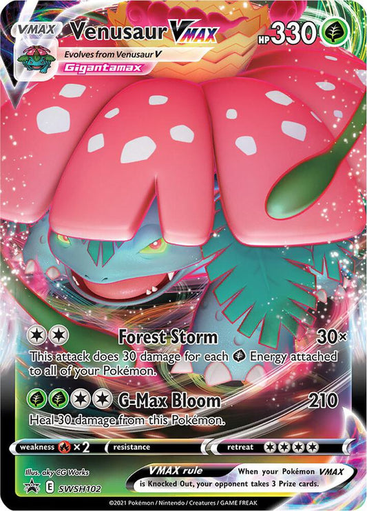 Venusaur VMAX - SWSH102 - SWSH: Sword & Shield Promo Cards (SWSD) NM