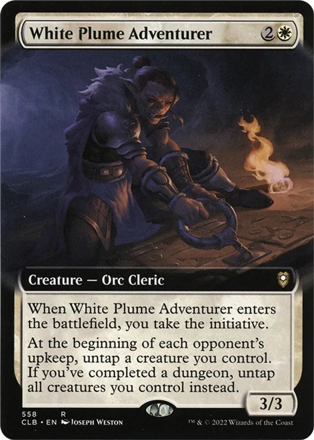 White Plume Adventurer (Extended Art) - Commander Legends: Battle for Baldur's Gate (CLB)