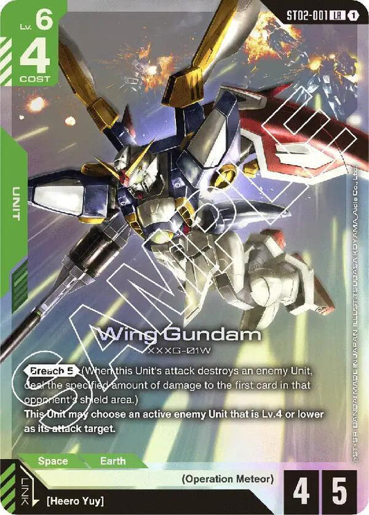Wing Gundam - Starter Deck 02: Wings of Advance (ST02) Starter Deck 02: Wings of Advance NM *FOIL*